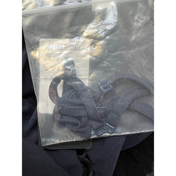 ELLIATT WOMENS SMALL TIMES FLORAL CROCHET STRAPLESS MIDI PARTY DRESS BLUE NEW - Picture 13 of 16